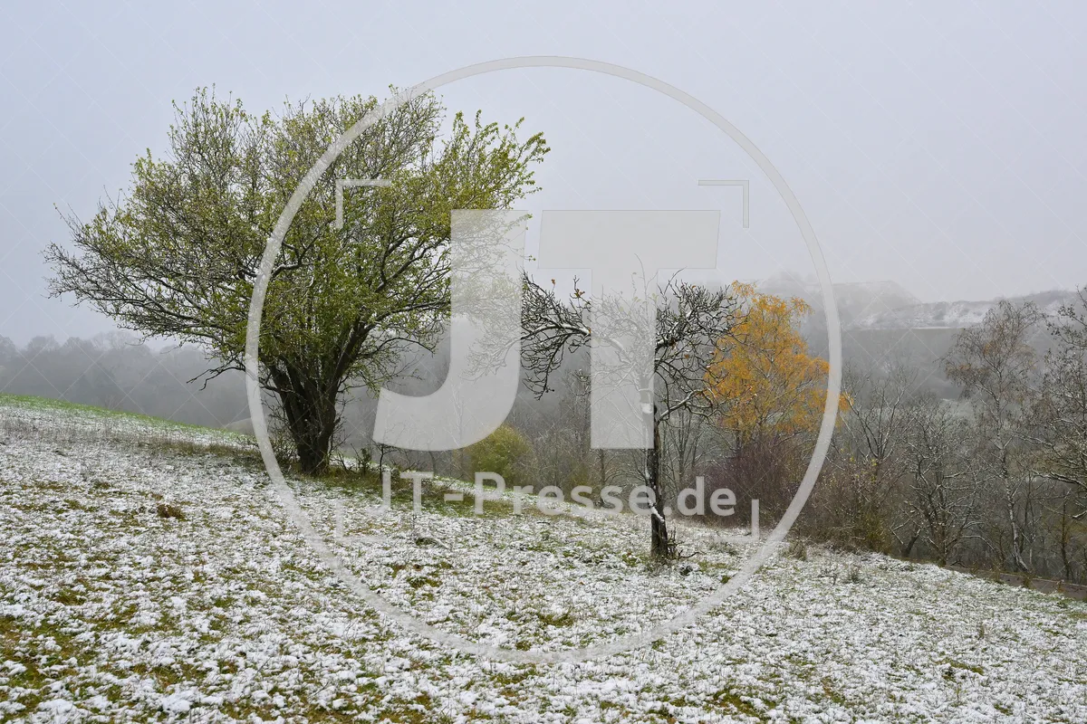 Erster Schnee im Altmühltal am 03.12.2022