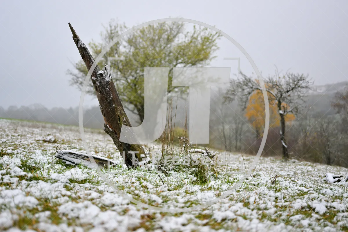 Erster Schnee im Altmühltal am 03.12.2022