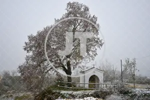 Erster Schnee im Altmühltal am 03.12.2022
