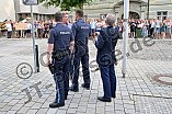 Demonstration gegen eine Veranstaltung der AfD am 09.07.2023 auf dem Residenzplatz in Eichstätt.