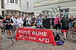 Demonstration gegen eine Veranstaltung der AfD am 09.07.2023 auf dem Residenzplatz in Eichstätt.