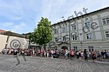 Demonstration gegen eine Veranstaltung der AfD am 09.07.2023 auf dem Residenzplatz in Eichstätt.