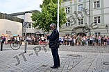 Demonstration gegen eine Veranstaltung der AfD am 09.07.2023 auf dem Residenzplatz in Eichstätt.