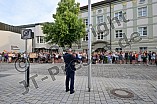 Demonstration gegen eine Veranstaltung der AfD am 09.07.2023 auf dem Residenzplatz in Eichstätt.