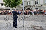 Demonstration gegen eine Veranstaltung der AfD am 09.07.2023 auf dem Residenzplatz in Eichstätt.