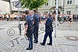Demonstration gegen eine Veranstaltung der AfD am 09.07.2023 auf dem Residenzplatz in Eichstätt.