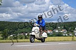 Vespatreffen im Brauereibiergarten Hofmühlterrasse in Eichstätt, 25.06.2022