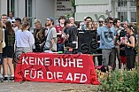 Demonstration gegen eine Veranstaltung der AfD am 09.07.2023 auf dem Residenzplatz in Eichstätt.