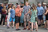 Demonstration gegen eine Veranstaltung der AfD am 09.07.2023 auf dem Residenzplatz in Eichstätt.